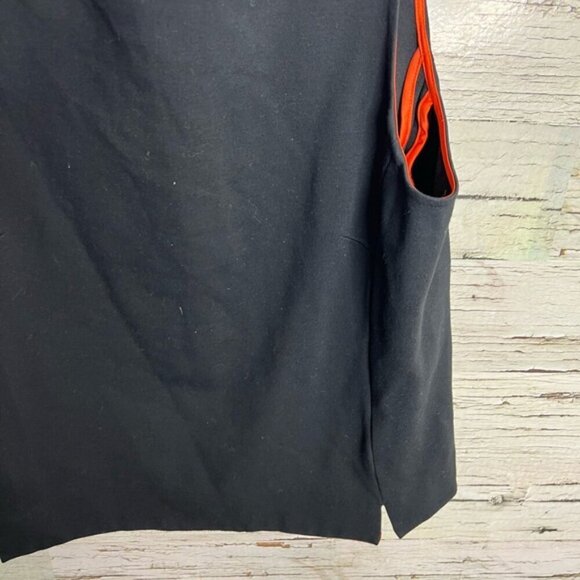 Ivanka trump blue orange blouse top gold size large - Picture 3 of 7